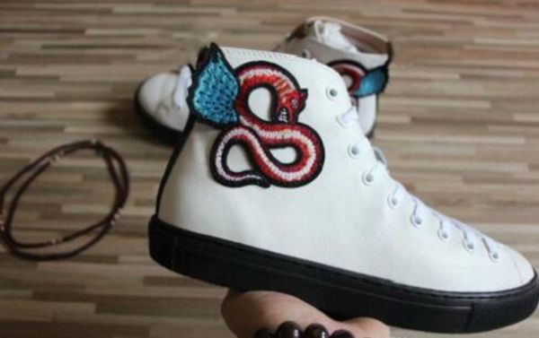 new5 latest2 дизайнер high-top мужская повседневная обувь из натуральной кожи металлического тигра змея злой cat sneaker для мужчин, Black
new5 latest2 дизайнер high-top мужская повседневная обувь из натуральной кожи металлического тигра змея злой cat sneaker для мужчин, Black