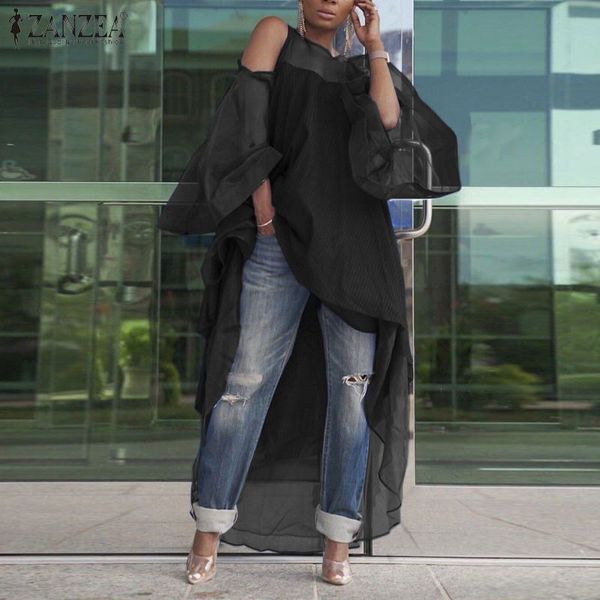 2020 summer women tunic blouses zanzea office lady work mesh patchwork long shirts ruffles sleeve asymmetrical hem blusas, White
2020 summer women tunic blouses zanzea office lady work mesh patchwork long shirts ruffles sleeve asymmetrical hem blusas, White