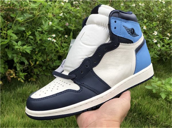 2019 1 og high unc leather obsidian basketball shoes university blue retro sail 555088-140 men sports sneakers with box, White;red
2019 1 og high unc leather obsidian basketball shoes university blue retro sail 555088-140 men sports sneakers with box, White;red