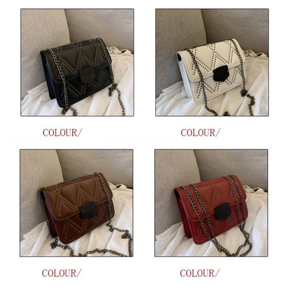 new rivet chain small crossbody bags for women 2020 shoulder messenger bag female lady solid color handbags
new rivet chain small crossbody bags for women 2020 shoulder messenger bag female lady solid color handbags