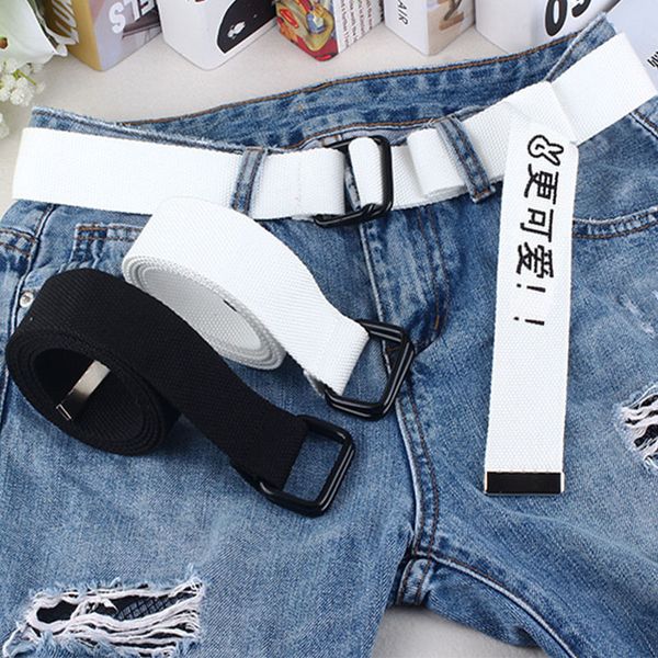 white black canvas belt for women men jeans chinese characters personality double ring buckle belt casual white waistband z3, Black;brown
white black canvas belt for women men jeans chinese characters personality double ring buckle belt casual white waistband z3, Black;brown