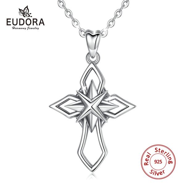 eudora 925 sterling silver star & cross pendant unique cross necklace fashion women jewelry silver charm for dropshipping d443
eudora 925 sterling silver star & cross pendant unique cross necklace fashion women jewelry silver charm for dropshipping d443
