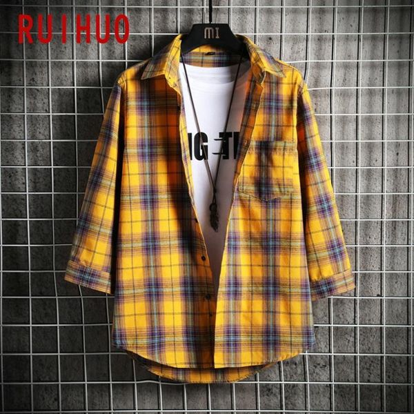 ruihuo 2020 new spring plaid casual half sleeve shirt men slim fit cotton men shirt male clothing fashion plus size -5xl, White;black
ruihuo 2020 new spring plaid casual half sleeve shirt men slim fit cotton men shirt male clothing fashion plus size -5xl, White;black