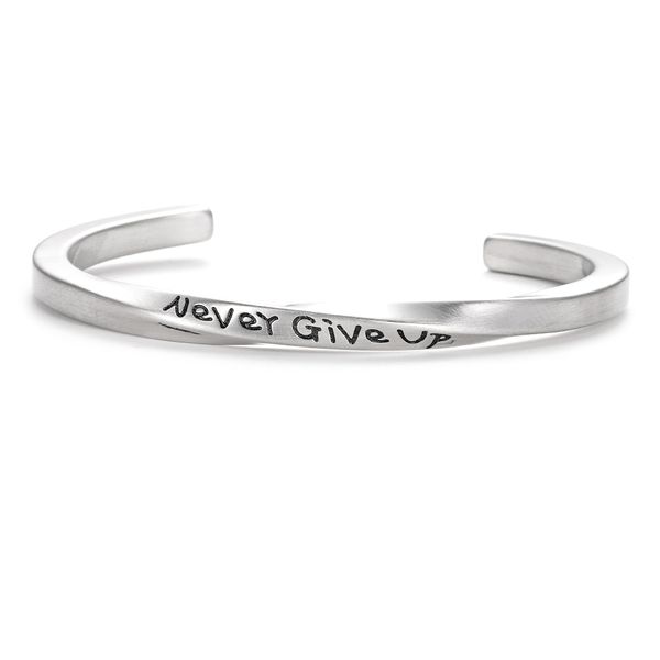 silver engraved never give up cuff bangle for man and women punk bangle bracelet titanium steel jewelry ss-099, Black
silver engraved never give up cuff bangle for man and women punk bangle bracelet titanium steel jewelry ss-099, Black