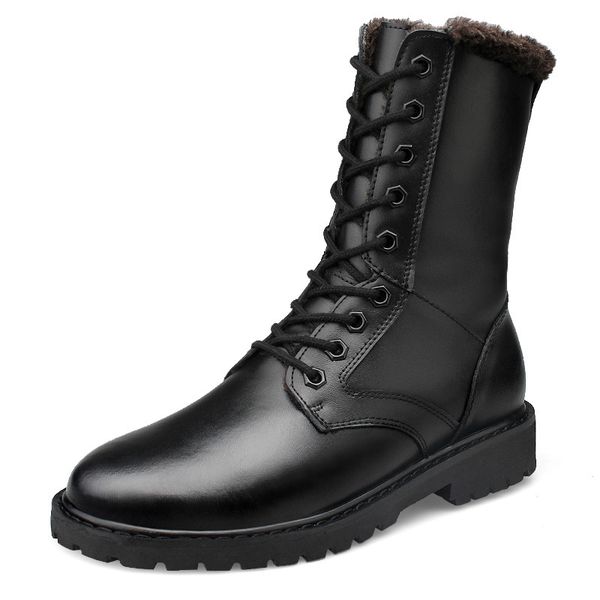 genuine leather men boots winter with fur warm boots fashion men shoes rubber army boots men footwear, Black
genuine leather men boots winter with fur warm boots fashion men shoes rubber army boots men footwear, Black