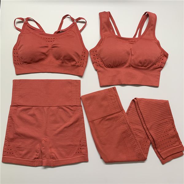 yoga outfits 4pcs women vital seamless set workout sport wear gym clothing padded push-up bra+high waist leggings sports suit shorts, White;red
yoga outfits 4pcs women vital seamless set workout sport wear gym clothing padded push-up bra+high waist leggings sports suit shorts, White;red