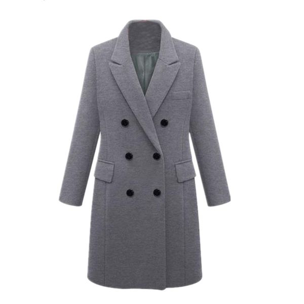женщины плюс размер 5xl осень зима пальто шинель повседневный wool solid куртки женский элегантный двойной брестед шерстяной длинное пальто, Black
женщины плюс размер 5xl осень зима пальто шинель повседневный wool solid куртки женский элегантный двойной брестед шерстяной длинное пальто, Black
