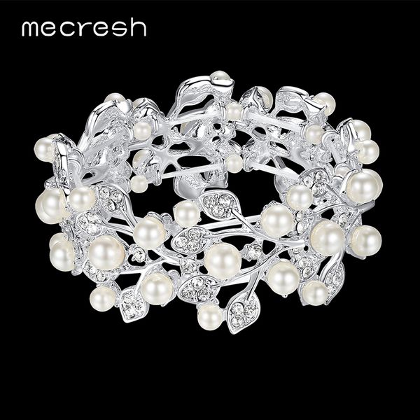 mecresh simulated pearl wedding bracelets & bangles for women clear leaf crystal bridesmaid bridal pulseras christmas gift sl142, Black
mecresh simulated pearl wedding bracelets & bangles for women clear leaf crystal bridesmaid bridal pulseras christmas gift sl142, Black