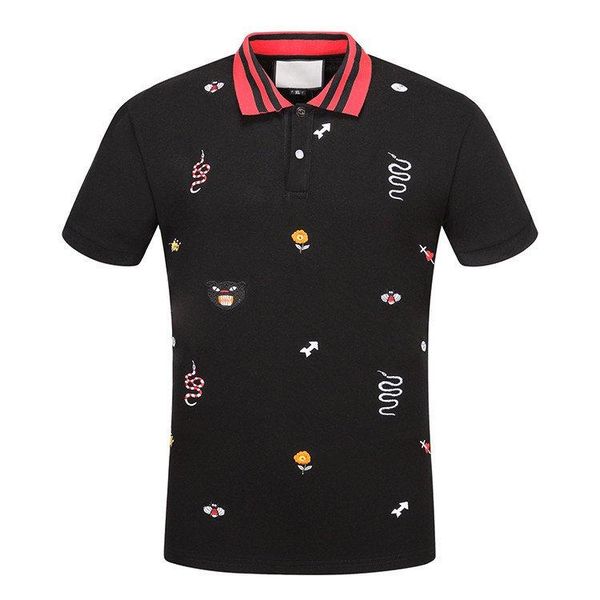 19ss brands solid cotton polo with embroideries bee kingsnake ufo men polo shirt collar polos mens t shirts clothing shorts poloshirt, Black;brown
19ss brands solid cotton polo with embroideries bee kingsnake ufo men polo shirt collar polos mens t shirts clothing shorts poloshirt, Black;brown