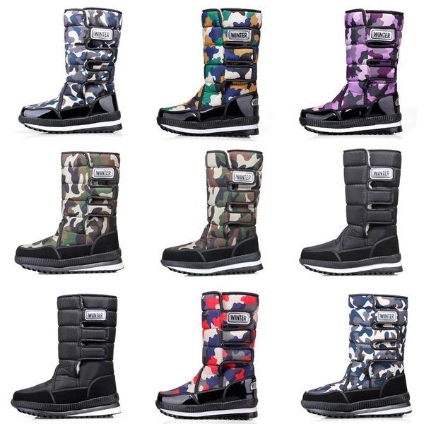 fashion designer boots for women men camo half boot classic snow winter boots waterproof platform booties 36-46, Black
fashion designer boots for women men camo half boot classic snow winter boots waterproof platform booties 36-46, Black