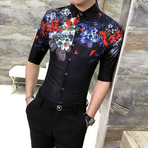 fashion 2019 new men shirt summer brand slim fit mens floral shirts half sleeve casual shirt dress night club party tuxedo 3xl, White;black
fashion 2019 new men shirt summer brand slim fit mens floral shirts half sleeve casual shirt dress night club party tuxedo 3xl, White;black