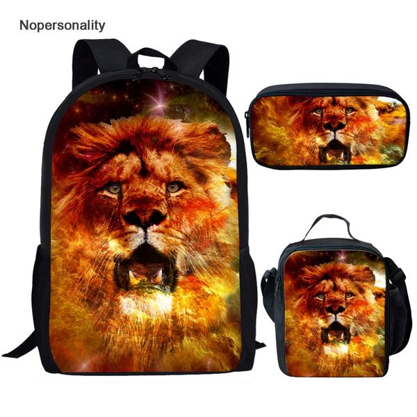 nopersonality printing 3d animal lion backpack for school boys cool primary junior children kids bookbags student bagpack set
nopersonality printing 3d animal lion backpack for school boys cool primary junior children kids bookbags student bagpack set