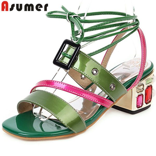 asumer 2020 women sandals european style mixed color buckle cross tied summer casual shoes woman high heel sandals, Black
asumer 2020 women sandals european style mixed color buckle cross tied summer casual shoes woman high heel sandals, Black