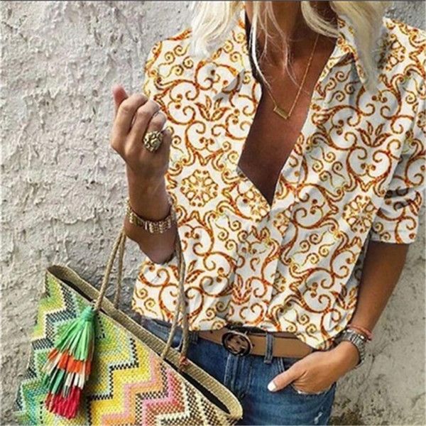 floral blouses womens plus size casual long sleeve shirts spring fall lapel neck women loose blouse, White
floral blouses womens plus size casual long sleeve shirts spring fall lapel neck women loose blouse, White