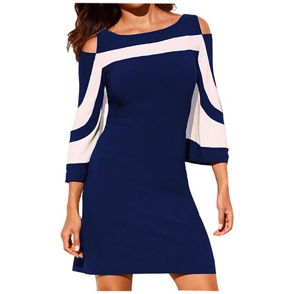 women dress fashion dress solid color off-the-shoulder mid-sleeve casual patchwork fashion casual 2020 #38, White;black
women dress fashion dress solid color off-the-shoulder mid-sleeve casual patchwork fashion casual 2020 #38, White;black