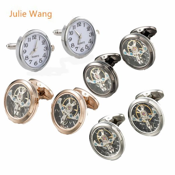 1 pair creative high-end watch cufflinks real clock cuff links with battery tourbill cufflings machine core mechanical gemelos, Silver;golden
1 pair creative high-end watch cufflinks real clock cuff links with battery tourbill cufflings machine core mechanical gemelos, Silver;golden