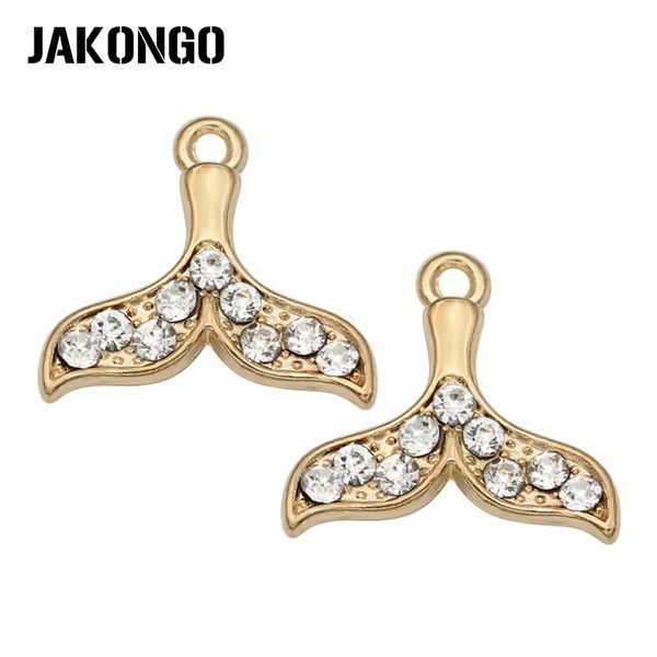 jakongo 5pcs golden color crystal mermaid tail charms pendants for jewelry making necklace diy accessories 19x20mm, Bronze;silver
jakongo 5pcs golden color crystal mermaid tail charms pendants for jewelry making necklace diy accessories 19x20mm, Bronze;silver