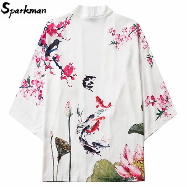 japanese kimono jacket koi fish print 2020 men harajuku streetwear jacket coat casual thin gown japan style black white, Black;brown
japanese kimono jacket koi fish print 2020 men harajuku streetwear jacket coat casual thin gown japan style black white, Black;brown