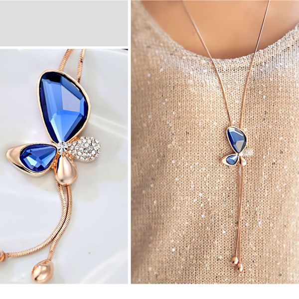 women butterfly pendant necklaces sweater chain crystal necklace long tassel necklace accessories 367833 gem rhinestone blue, Silver
women butterfly pendant necklaces sweater chain crystal necklace long tassel necklace accessories 367833 gem rhinestone blue, Silver