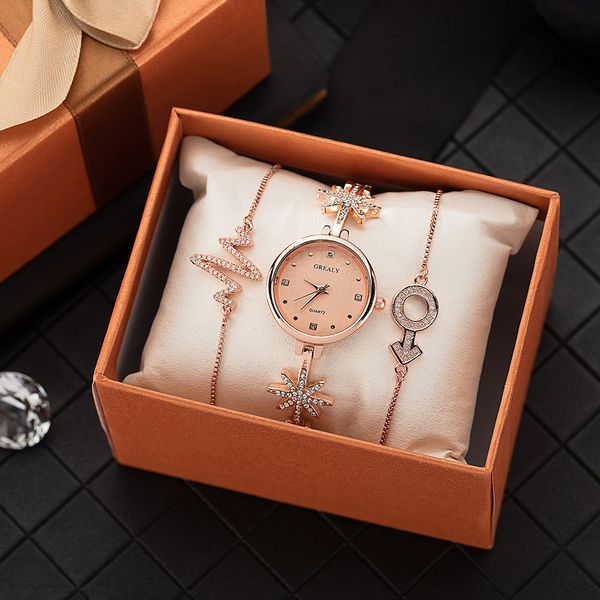 watch woman gift set fashion wrist watch with jewelry bracelet set alloy stars rhinestones band simple face clock, Slivery;brown
watch woman gift set fashion wrist watch with jewelry bracelet set alloy stars rhinestones band simple face clock, Slivery;brown