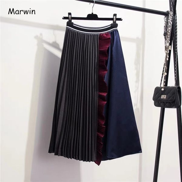 marwin winter new-coming retro ruffles splice contrast color european women skirts high street style mid-calf soft for christmas t190827, Black
marwin winter new-coming retro ruffles splice contrast color european women skirts high street style mid-calf soft for christmas t190827, Black