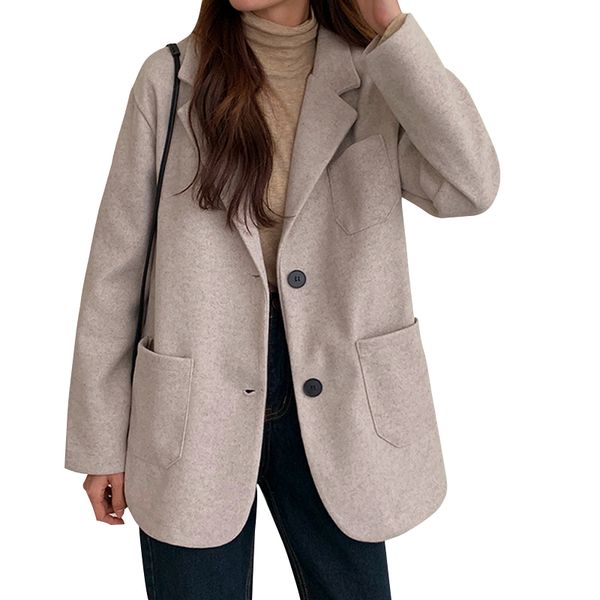 women blazers british style woolen suit new style autumn and winter coat women's fashion casual korean-style suit, White;black
women blazers british style woolen suit new style autumn and winter coat women's fashion casual korean-style suit, White;black