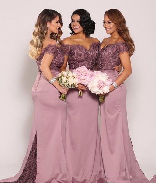 off shoulder lace bridesmaid dresses long mermaid floor length 2019 fashion wedding prom evening gowns custom size, White;pink
off shoulder lace bridesmaid dresses long mermaid floor length 2019 fashion wedding prom evening gowns custom size, White;pink