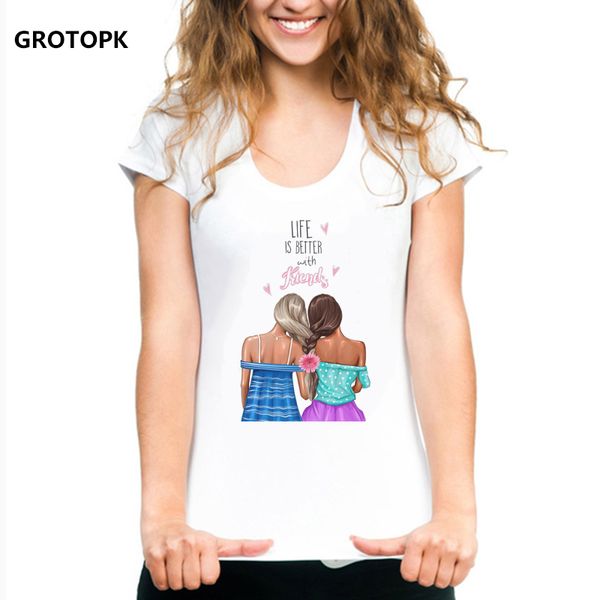 life is better with friends t-shirts for women camisas mujer new arrival 2020 korean tshirt harajuku kawaii streetwear, White
life is better with friends t-shirts for women camisas mujer new arrival 2020 korean tshirt harajuku kawaii streetwear, White