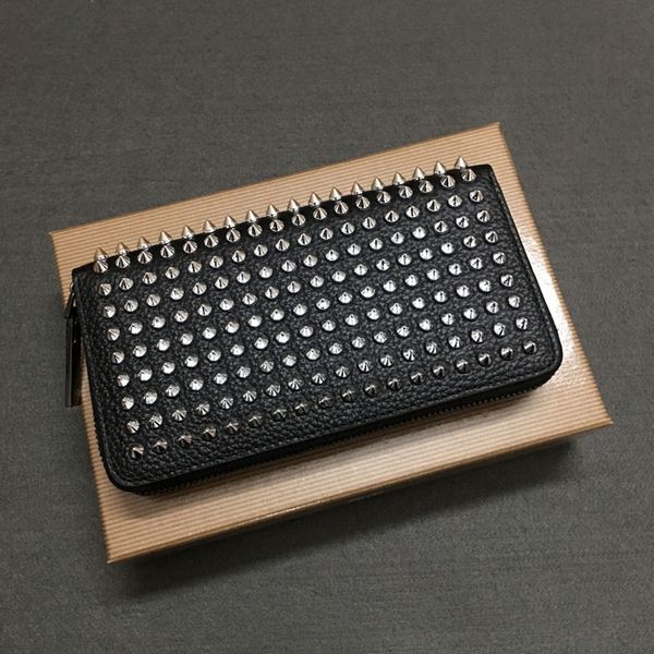 long style panelled spiked clutch women men wallets patent real leather mixed color rivets party clutches bags purses with spikes bag, Red;black
long style panelled spiked clutch women men wallets patent real leather mixed color rivets party clutches bags purses with spikes bag, Red;black