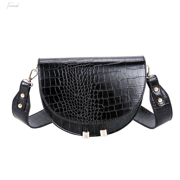 women bag elegant crocodile pattern crossbody bag for women half round solid pu leather handbag designer shoulder bag
women bag elegant crocodile pattern crossbody bag for women half round solid pu leather handbag designer shoulder bag