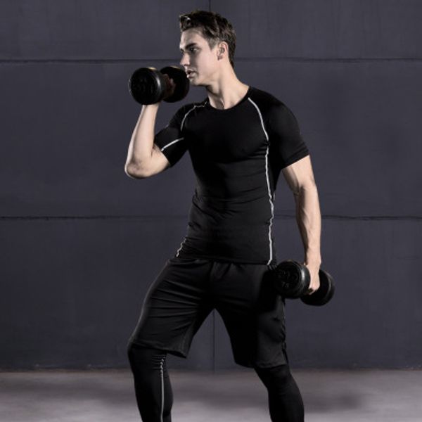 men summer tracksuits mens designer fitness clothes casual quick dry running trainning sports suits t-shirts + shorts + pants three-piece, Gray
men summer tracksuits mens designer fitness clothes casual quick dry running trainning sports suits t-shirts + shorts + pants three-piece, Gray
