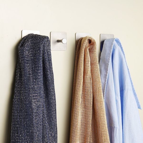 4pc/set stainless steel square based t-shaped hooks kitchen self-adhesive seamless hook bath sundries towel robe brushed hook
4pc/set stainless steel square based t-shaped hooks kitchen self-adhesive seamless hook bath sundries towel robe brushed hook