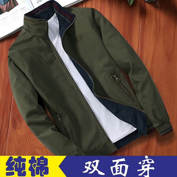 2019 spring and autumn wear a cotton jacket on both sides for middle-aged men and thin coat for middle-aged old dads, Black;brown
2019 spring and autumn wear a cotton jacket on both sides for middle-aged men and thin coat for middle-aged old dads, Black;brown