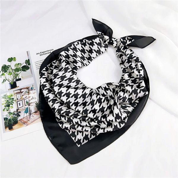 70*70cm new classic houndstooth scarf for women head bandage silk-like sjaal female bag decoration bandana female handkerchief, Blue;gray
70*70cm new classic houndstooth scarf for women head bandage silk-like sjaal female bag decoration bandana female handkerchief, Blue;gray