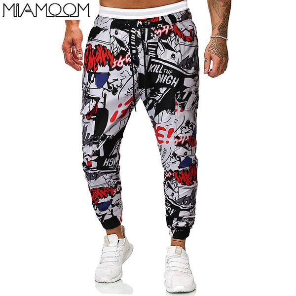 men pants 2019 new autumn/winter european print for men hip hop slim men's trousers pantalones hombre, Black
men pants 2019 new autumn/winter european print for men hip hop slim men's trousers pantalones hombre, Black