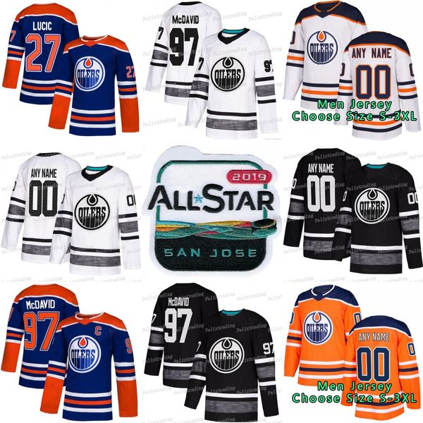 

97 McDavid 2019 All Star Edmonton Oilers Zack Kassian Mikko Koskinen Alex Chiasson Leon Draisaitl Milan Lucic Cam Talbot Hockey Jerseys