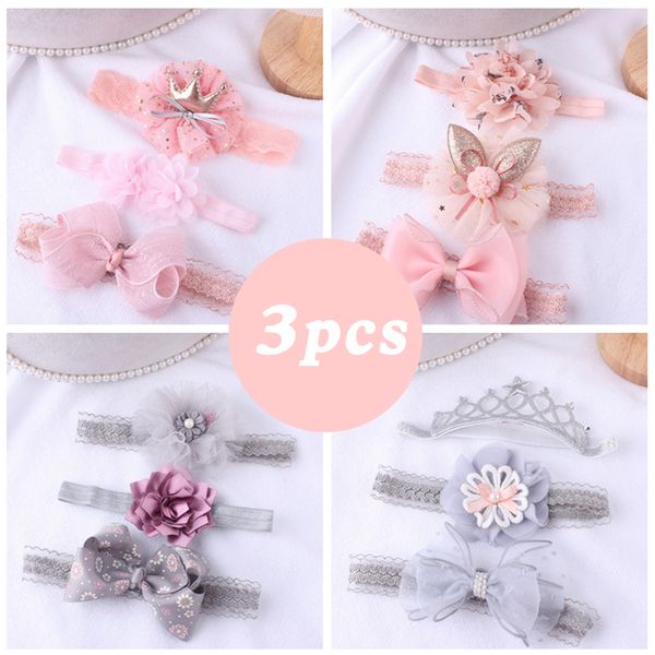 3pcs/set new lace bows baby headband crown flower baby girls hair band infant kids hairband turban hair accessories, Slivery;white
3pcs/set new lace bows baby headband crown flower baby girls hair band infant kids hairband turban hair accessories, Slivery;white