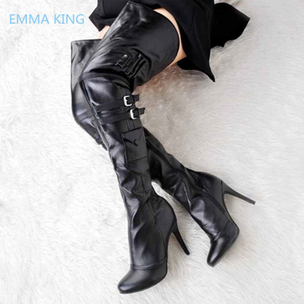 new women's over the knee crotch boots round toe stiletto high heels black leather gothic shoes woman thigh high punk boots
new women's over the knee crotch boots round toe stiletto high heels black leather gothic shoes woman thigh high punk boots