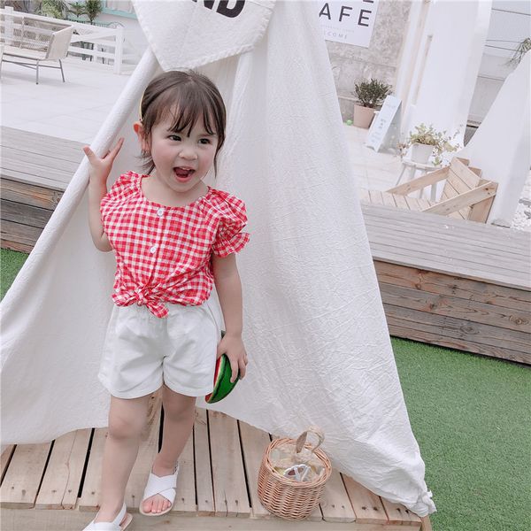 small big brand 2019 summer new style children plaid shirt korean-style girls baby puff sleeve classic red grid, White
small big brand 2019 summer new style children plaid shirt korean-style girls baby puff sleeve classic red grid, White
