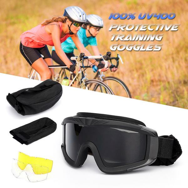 outdoor goggles uv400 protective cycling eyewear dustproof training cs gaming goggles with 2 interchangeable lens
outdoor goggles uv400 protective cycling eyewear dustproof training cs gaming goggles with 2 interchangeable lens