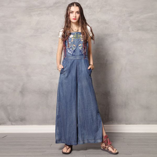 s-3xl women rompers summer new office lady tie denim jumpsuit vintage embroidered suspender casual jeans trousers, Black;white
s-3xl women rompers summer new office lady tie denim jumpsuit vintage embroidered suspender casual jeans trousers, Black;white