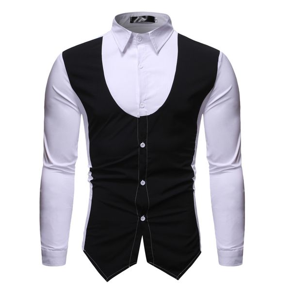 fashion men's shirt casual turn-down collar button camisa masculina dress shirt blusa masculina shirts m0en dress #b, White;black
fashion men's shirt casual turn-down collar button camisa masculina dress shirt blusa masculina shirts m0en dress #b, White;black