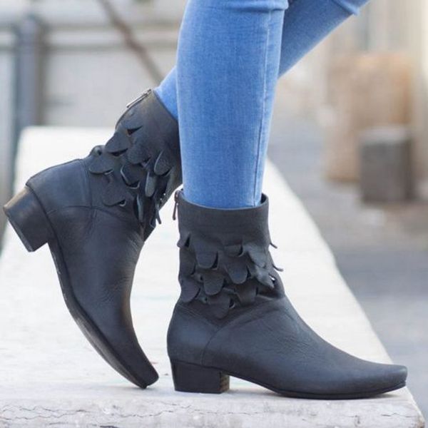oeak women ankle boots 2019 autumn female casual shoes woman flat fashion platform round toe buckle strap boots, Black
oeak women ankle boots 2019 autumn female casual shoes woman flat fashion platform round toe buckle strap boots, Black