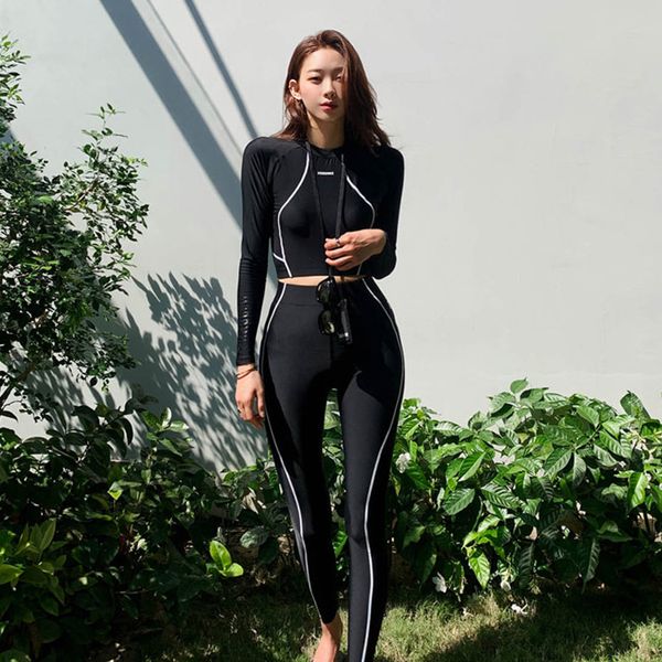 women's swimsuit with shorts swimsuits for full summer trikini women two piece bathing suit zippers surfing under female three, White;black
women's swimsuit with shorts swimsuits for full summer trikini women two piece bathing suit zippers surfing under female three, White;black