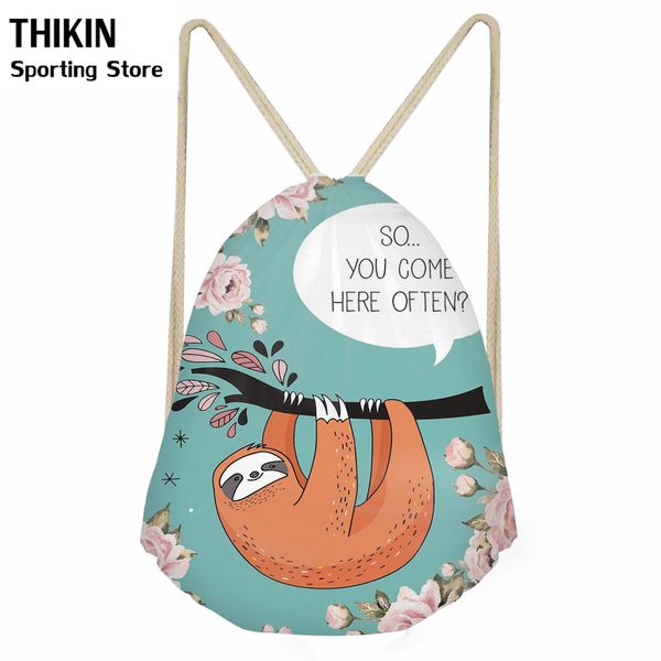 thikin women's sport gym bag cute sloth talk pattern girls lady polyester shoes drawstring bags outdoor fitness string backpack
thikin women's sport gym bag cute sloth talk pattern girls lady polyester shoes drawstring bags outdoor fitness string backpack