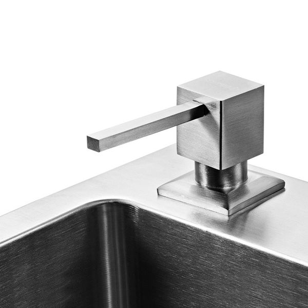 Square deck mounted soap dispenser kitchen sink suitable stainless stell material surface brushed Liquid detergent holder
Square deck mounted soap dispenser kitchen sink suitable stainless stell material surface brushed Liquid detergent holder