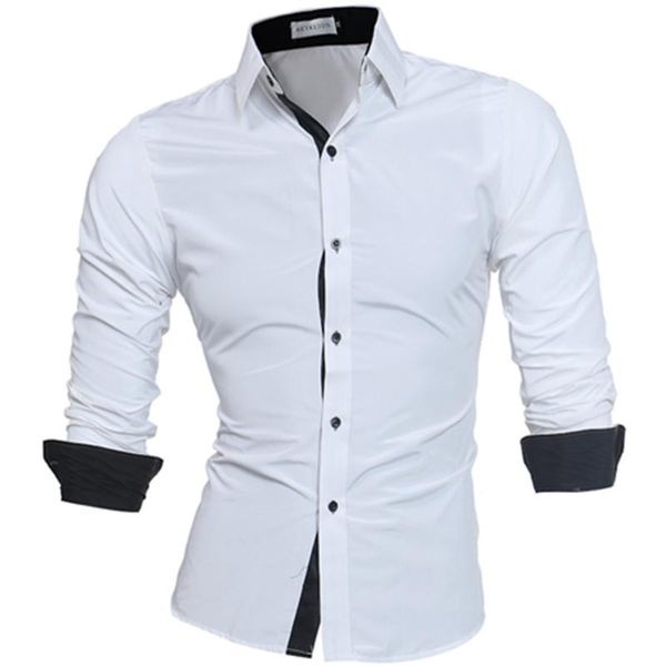 2020 fashion new men's casual long sleeve personality color matching access control slim fit long sleeve shirt, White;black
2020 fashion new men's casual long sleeve personality color matching access control slim fit long sleeve shirt, White;black