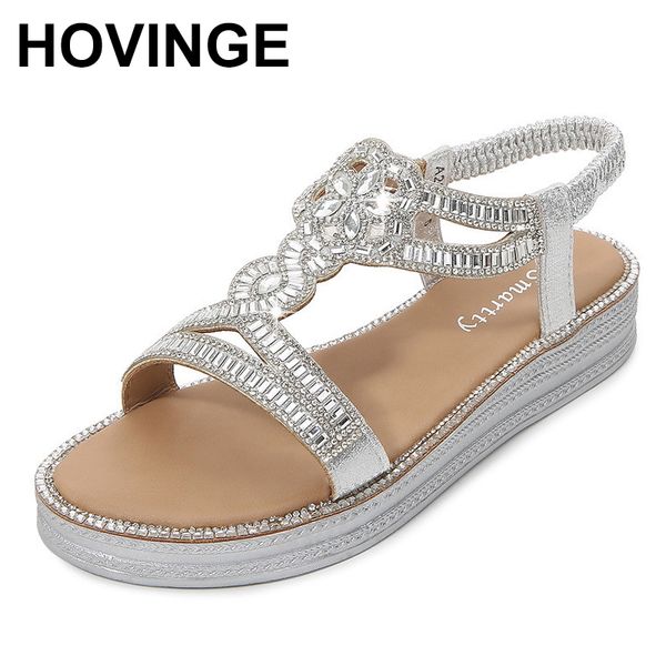 dress shoes hovinge comfortable flat sandals women leisure open toe rhinestone beach cool summer ladies platform, Black
dress shoes hovinge comfortable flat sandals women leisure open toe rhinestone beach cool summer ladies platform, Black