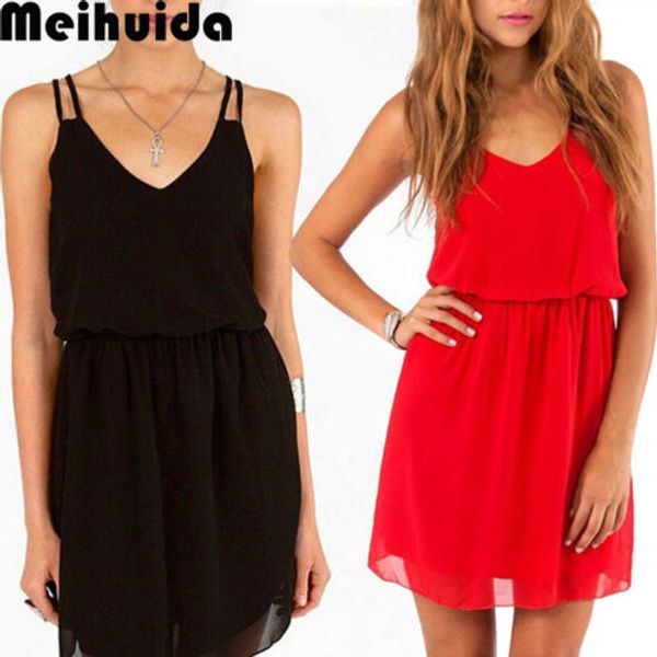 women summer casual sleeveless evening party chiffon dress short mini dress new fashion clothing, Black;gray
women summer casual sleeveless evening party chiffon dress short mini dress new fashion clothing, Black;gray