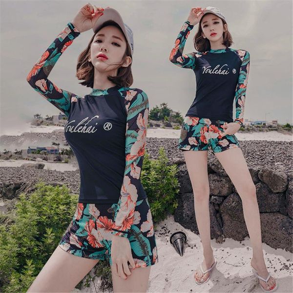 long sleeve rash guard women letter print two piece swimsuit shorts swimwear korea style bathing suits pad surfing suits zipper
long sleeve rash guard women letter print two piece swimsuit shorts swimwear korea style bathing suits pad surfing suits zipper